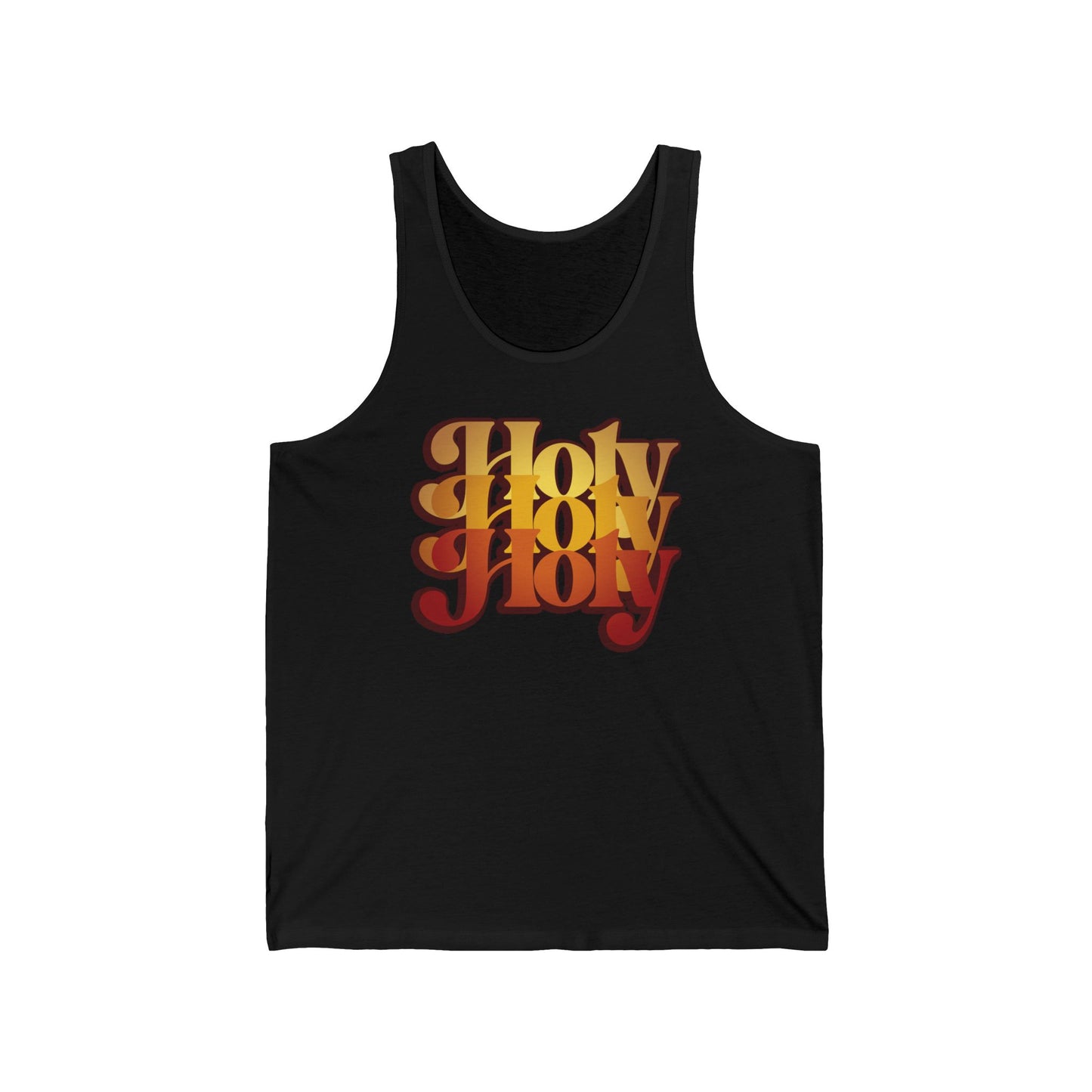 Holy Holy Holy Trisagion Liturgical Prayer 70s Style | Cherubim & Seraphim Prayer | Isaiah 6 | Orthodox Christian Cotton Tank Top