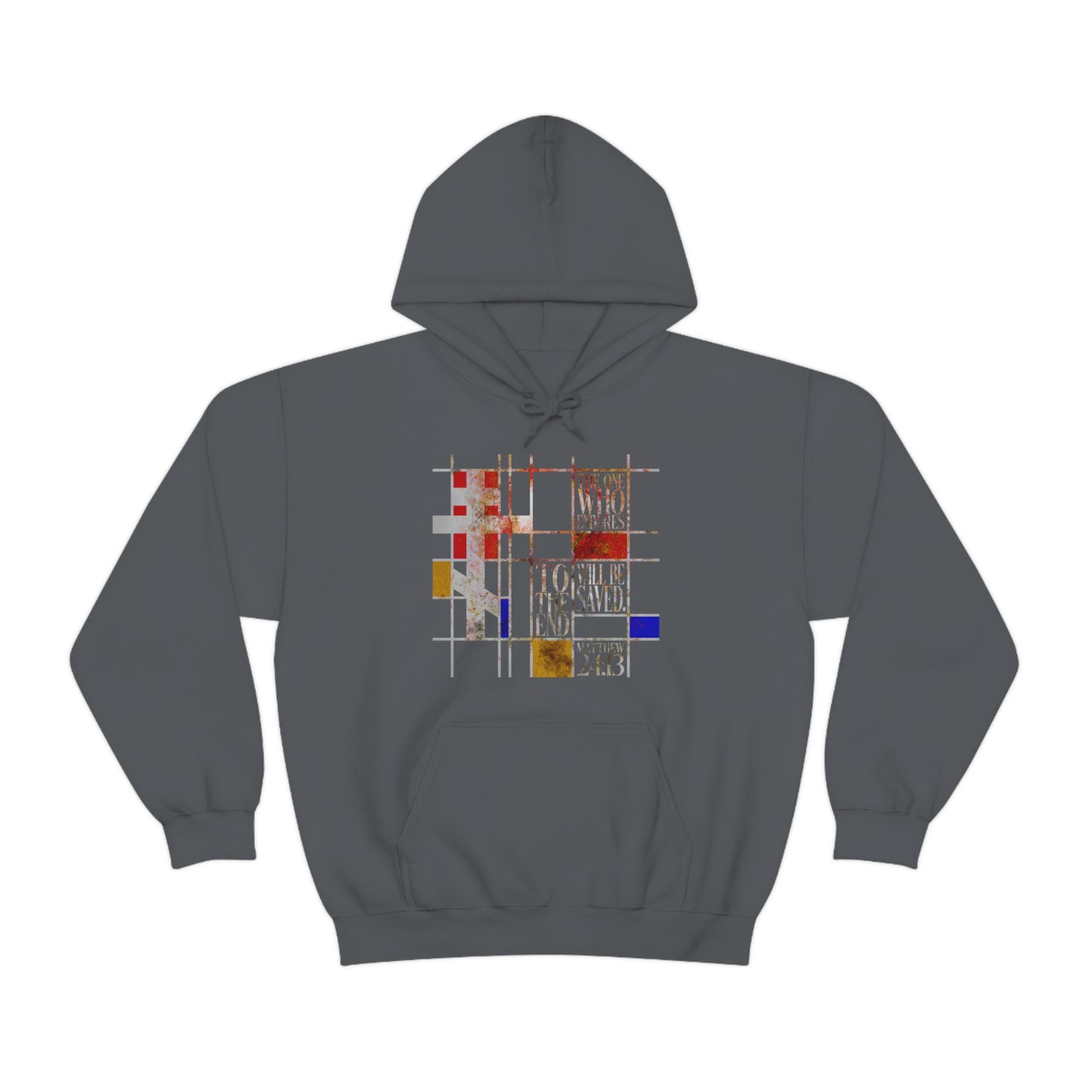 The One Who Endures - Mondrian Design No. 1 | Orthodox Christian Hoodie / Hooded Sweatshirt
