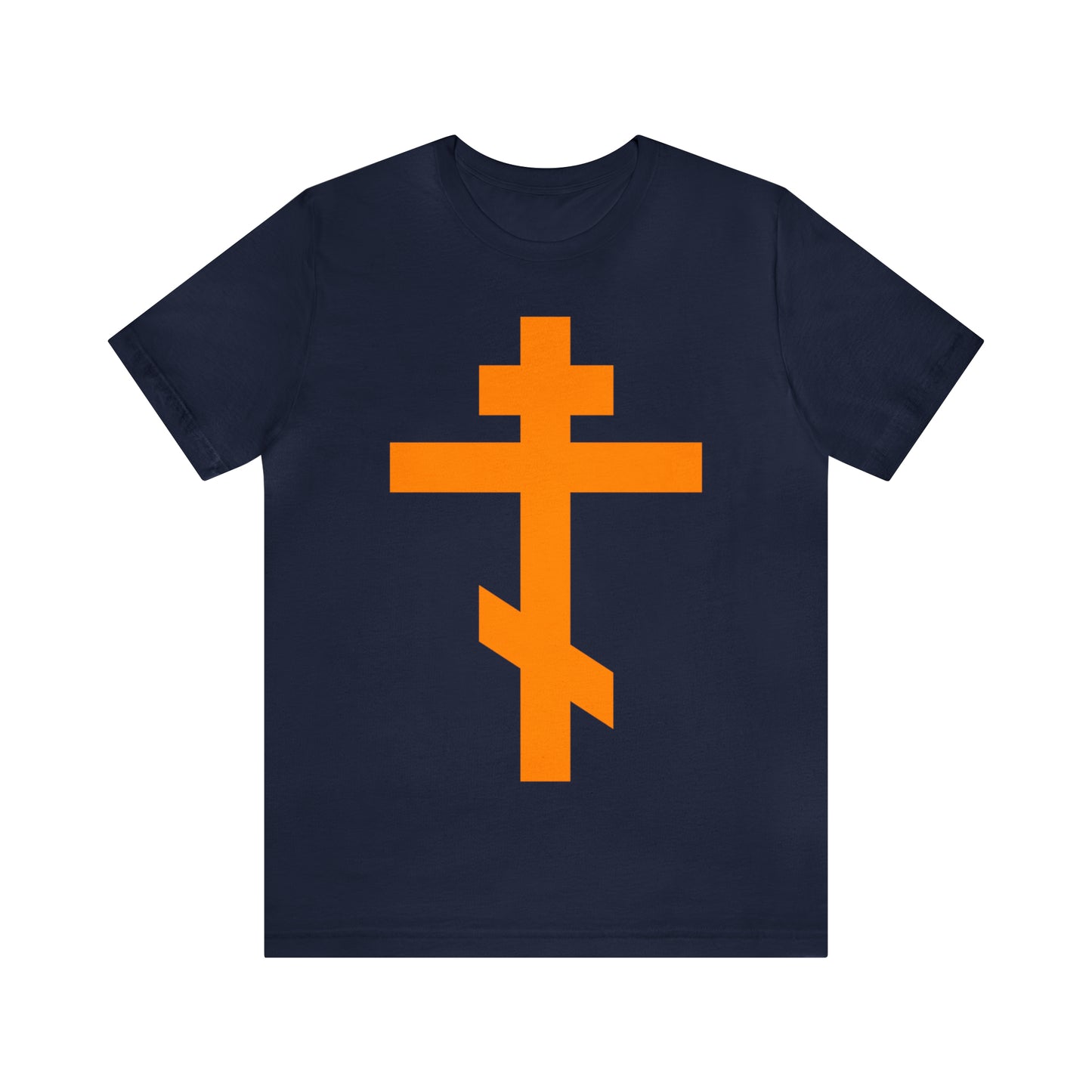 Simple Orthodox Cross (Orange) No. 1 | Orthodox Christian T-Shirt
