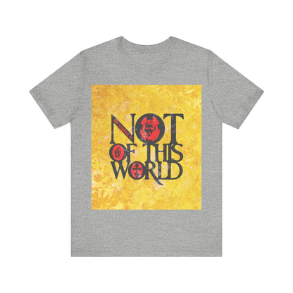 My Kingdom is Not of This World (John 18:36) | Bold Red, Yellow & Black Textured Design with Icon Motifs | Orthodox Christian T-Shirt