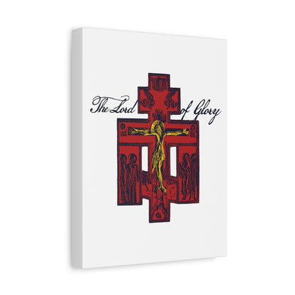 The Lord of Glory | Russian Golgotha Crucifix IconoGraphic (White BG) | 1 Corinthians 2:8 | Orthodox Christian Canvas Art