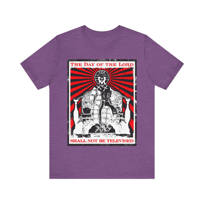 The Day of the Lord Shall Not Be Televised | Jesus Christ Enthroned Iconographic | Second Coming | Revelation | Orthodox Christian Cotton T-Shirt