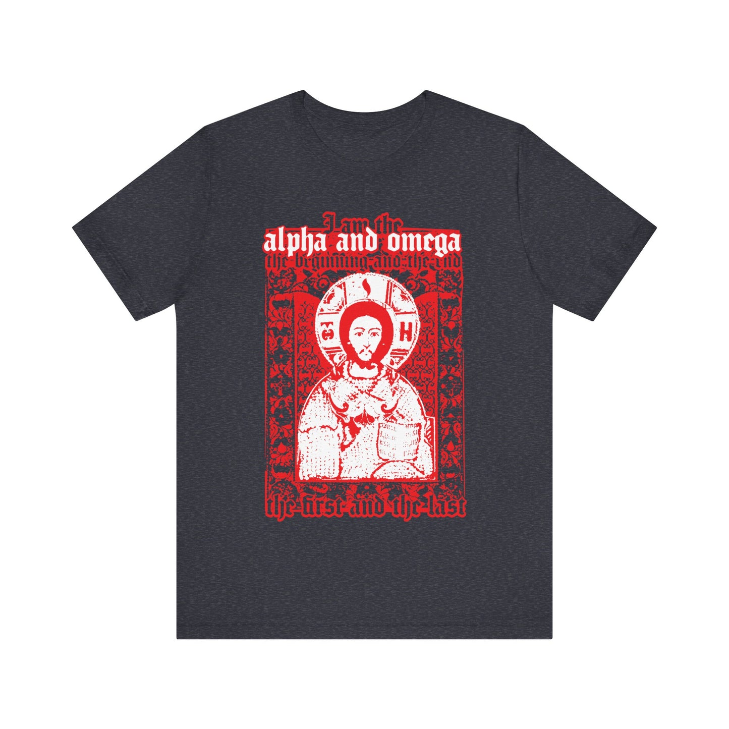 Christ Pantocrator IconoGraphik No. 2 (Alpha and Omega) | Orthodox Christian T-Shirt