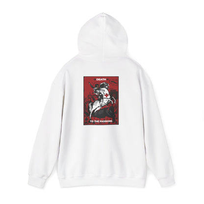 St George Slaying the Dragon | Cross on Front Left Breast | Death to the Passions | Ascetic Orthodox Christianity | Double-Sided Unisex Hoodie