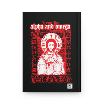 Christ Pantocrator IconoGraphik No. 2 (Alpha and Omega) | Orthodox Christian Accessory | Hardcover Journal