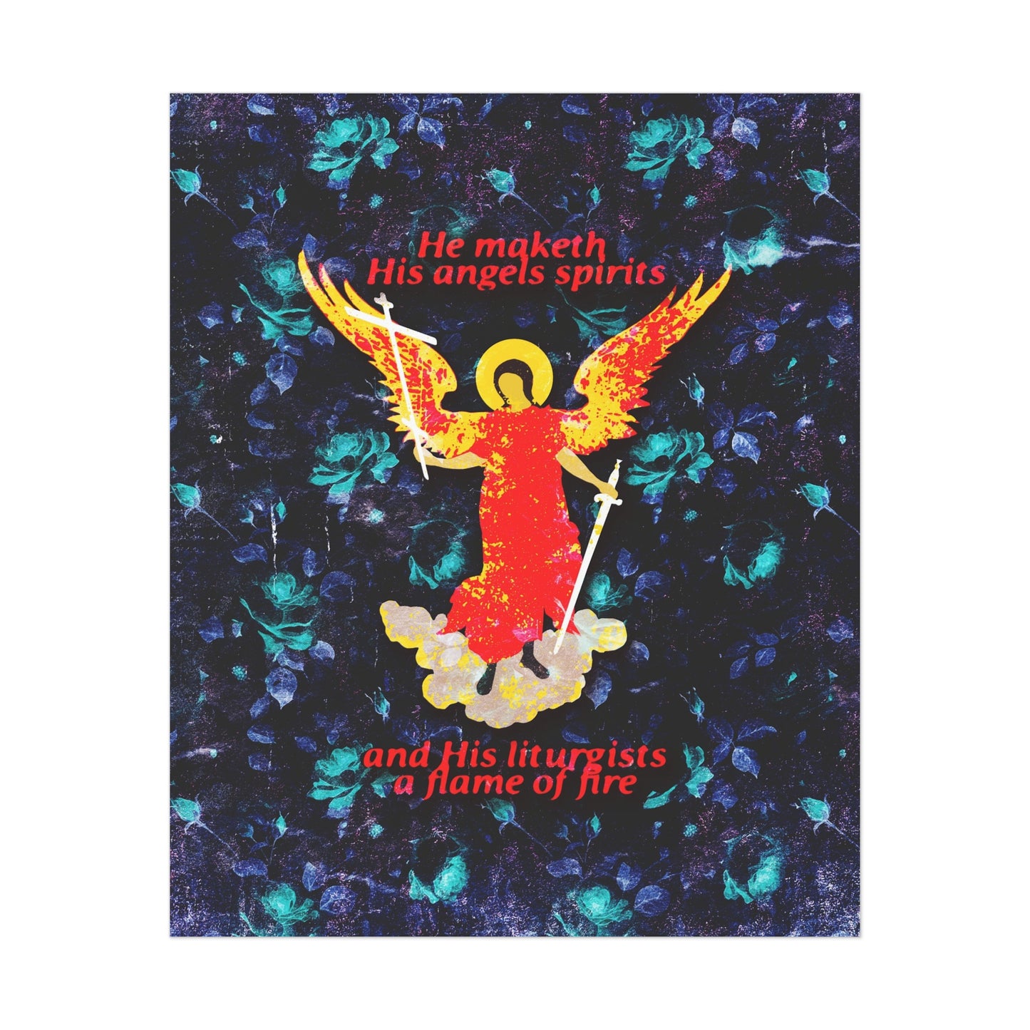 He Maketh His Angels Spirits (Psalm 103 LXX) No. 1 | Orthodox Christian Art Poster