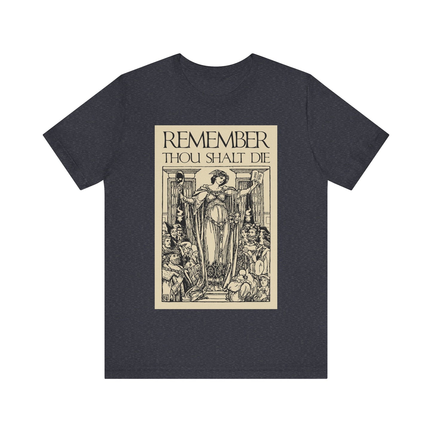 Remember You Will Die Shakespearean Design | Memento Mori | Classic Woodcut Illustration Aesthetic | Orthodox Christian T-Shirt