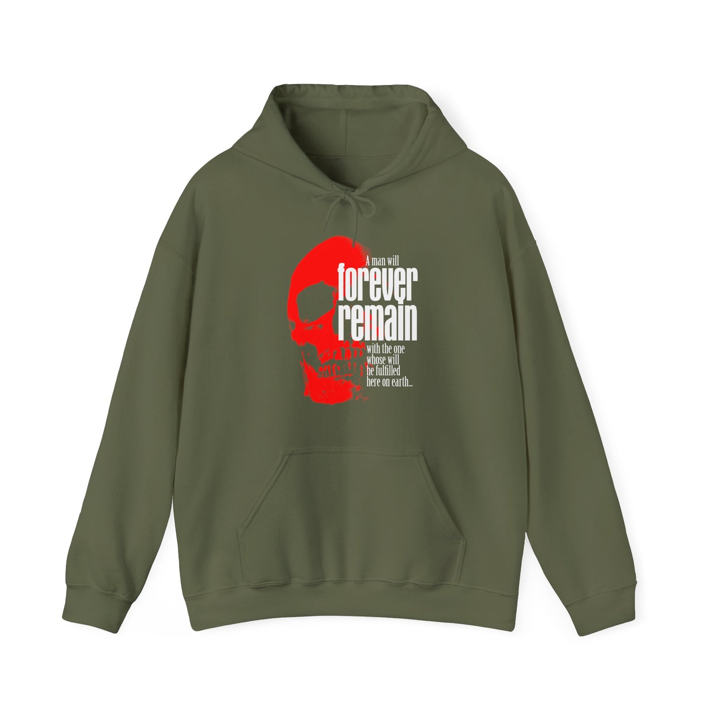 A Man Will Forever Remain with the One Whose Will He Fulfilled | Cannot Serve Two Masters | Red Skull | Orthodox Christian Hoodie