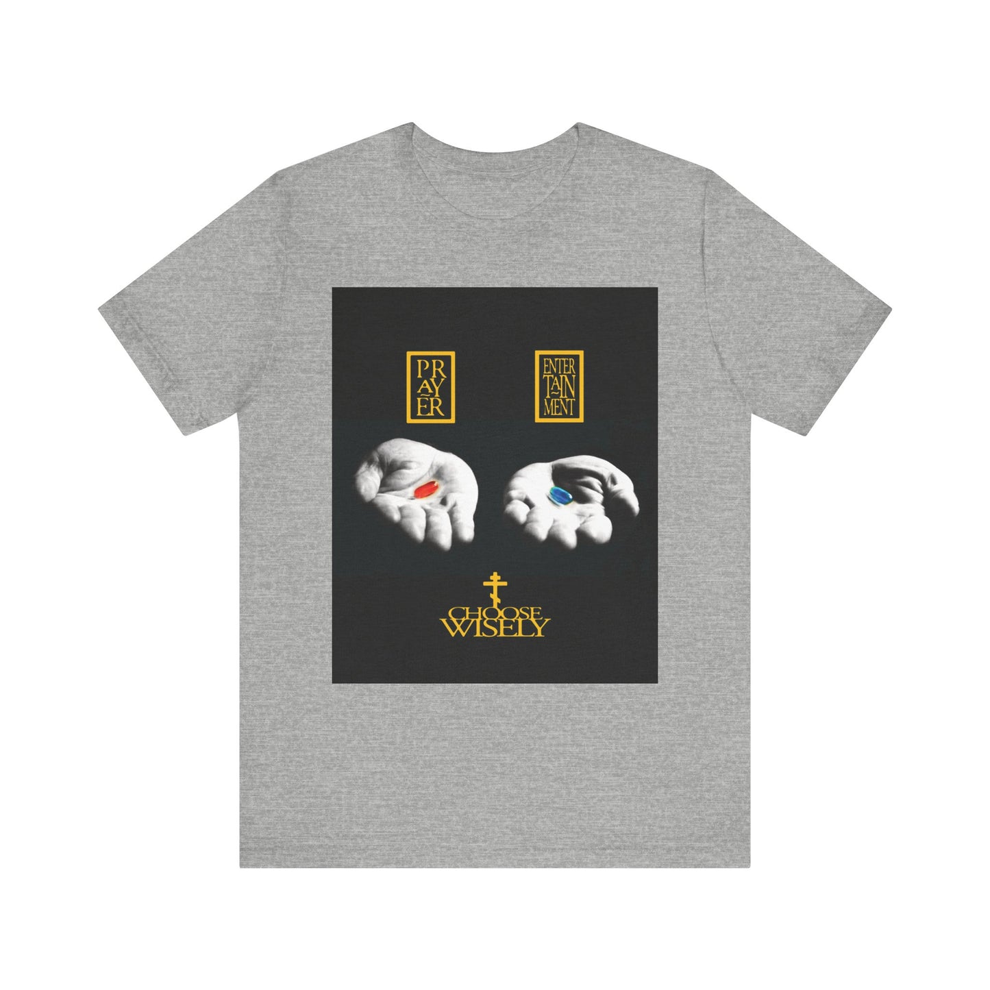 Red Pill, Blue Pill - Prayer Vs Entertainment - Choose Wisely | The Matrix | Orthodox Christian Lightweight Cotton T-Shirt