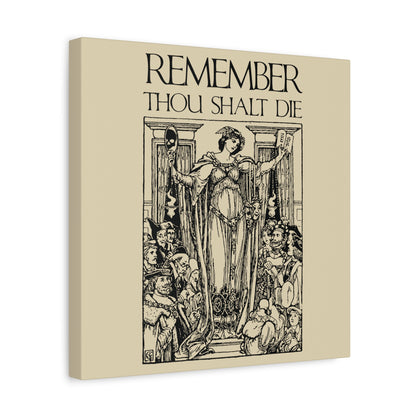 Remember You Will Die Shakespearean Design | Memento Mori | Classic Woodcut Illustration Aesthetic | Christian Wall Art