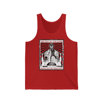 The Day of the Lord Shall Not Be Televised | Jesus Christ Enthroned Iconographic | Second Coming | Revelation | Orthodox Christian Jersey Tank Top