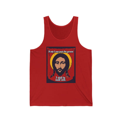 If Only I May Touch His Garment, I Shall Be Made Well (Matthew 9:21) No. 1 | Orthodox Christian Jersey Tank Top / Sleeveless Shirt