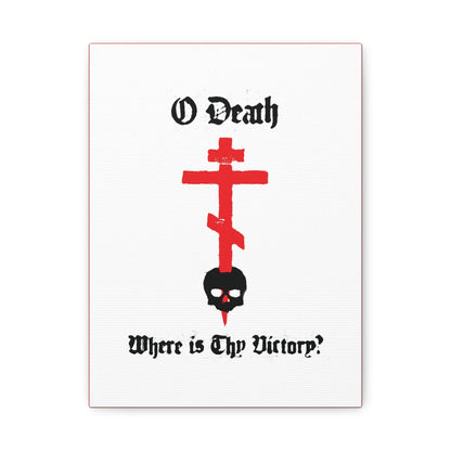 O Death Where is Thy Victory? 1 Cor 15:55 | Cross Stabbing Skull | Spraypaint Aesthetic | Orthodox Christian Canvas Art