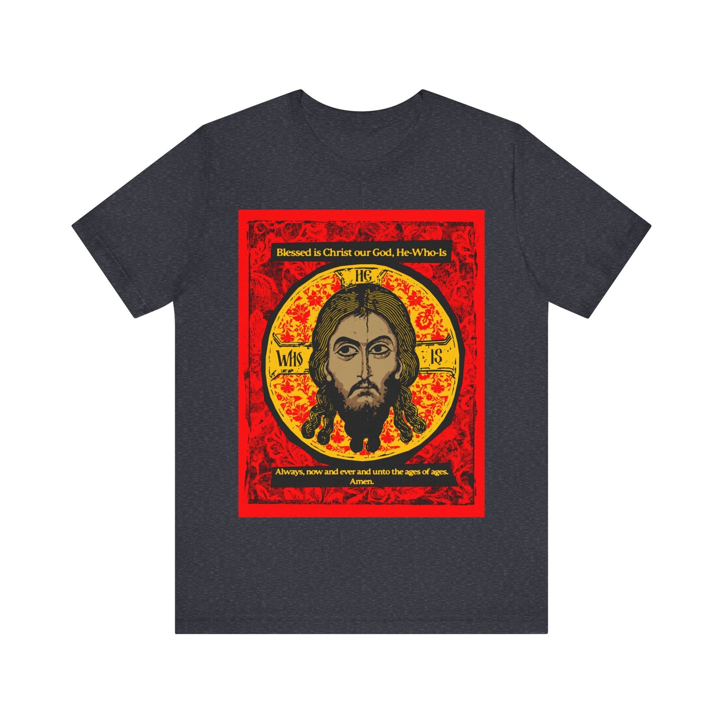 Icon Made-Without-hands (Mandylion/Image of Edessa) IconoGraphic No. 1 | Orthodox Christian T-Shirt