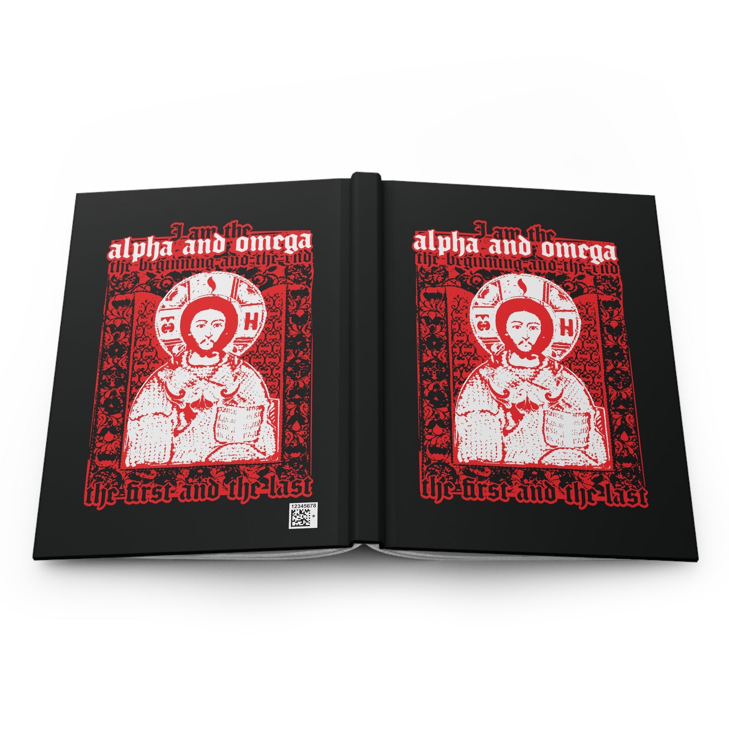 Christ Pantocrator IconoGraphik No. 2 (Alpha and Omega) | Orthodox Christian Accessory | Hardcover Journal