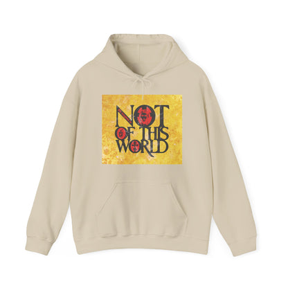 My Kingdom is Not of This World (John 18:36) | Bold Red, Yellow & Black Textured Design with Icon Motifs | Orthodox Christian Hoodie