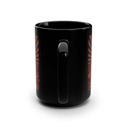 The Gates of Hades Shall Not Prevail | Cross with Wreath & Crown of Thorns | Skulls and Rays | Orthodox Christian Black Mug