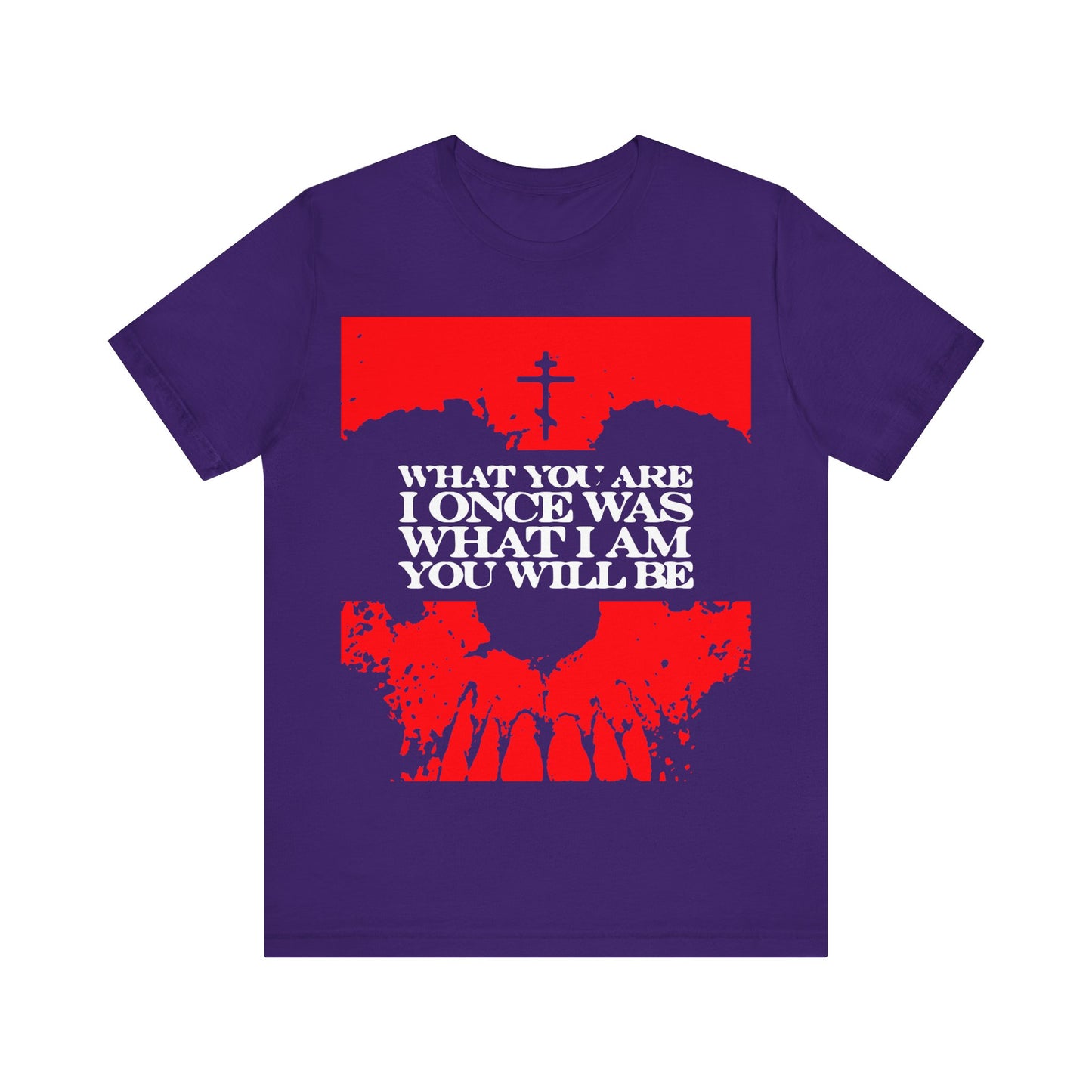 What You Are, I Once Was. What I Am, You Will Be | Memento Mori | Red Skull Remembrance of Death | Orthodox Christian T-Shirt