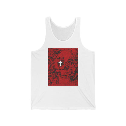 Sell All That You Have (Matthew 19:21) No. 3 | Orthodox Christian Jersey Tank Top / Sleeveless Shirt