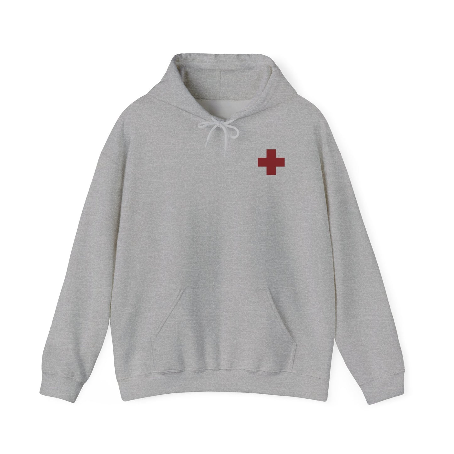St George Slaying the Dragon | Cross on Front Left Breast | Death to the Passions | Ascetic Orthodox Christianity | Double-Sided Unisex Hoodie