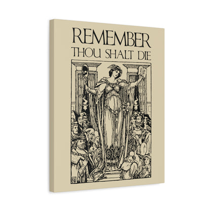 Remember You Will Die Shakespearean Design | Memento Mori | Classic Woodcut Illustration Aesthetic | Christian Wall Art