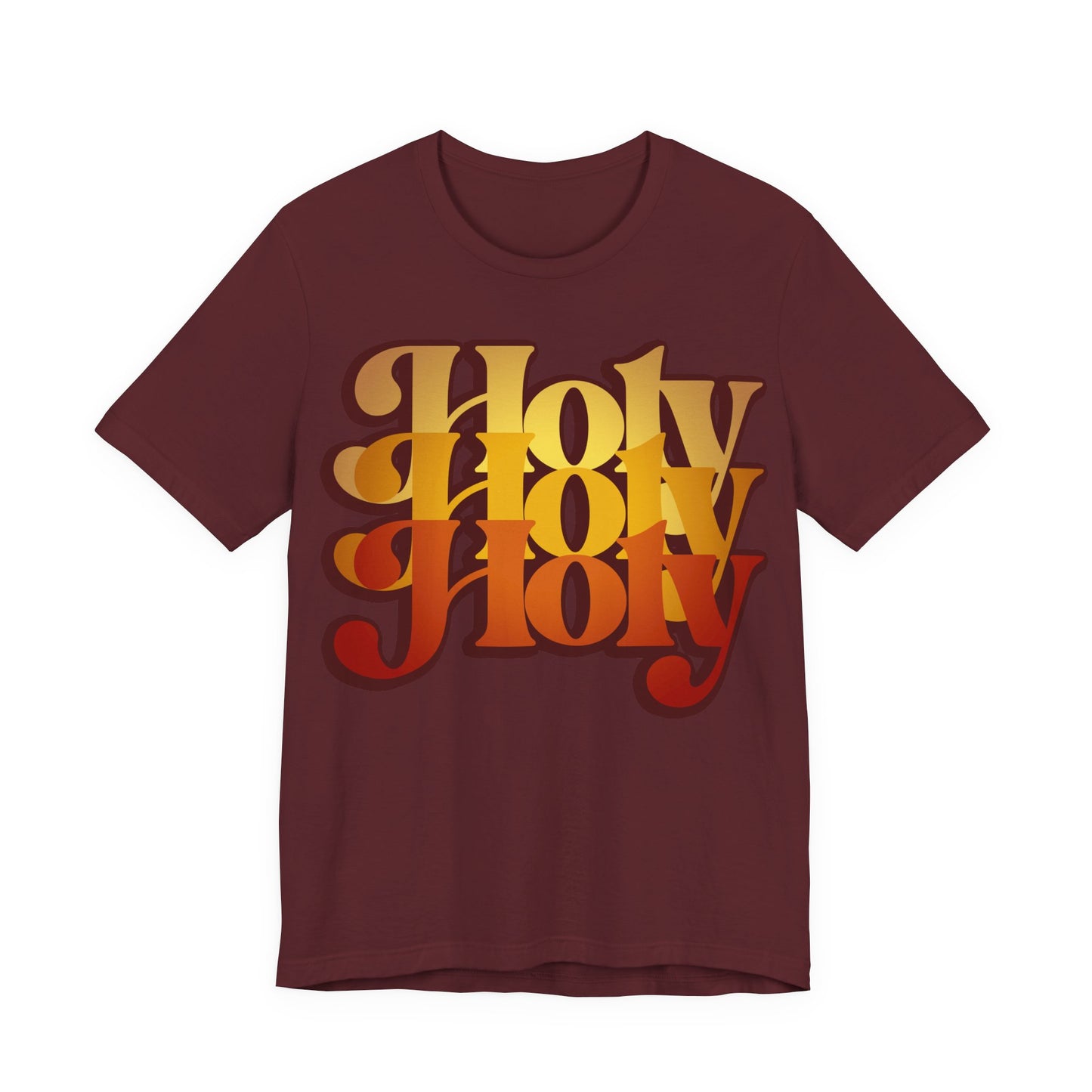 Holy Holy Holy Trisagion Liturgical Prayer 70s Style Orthodox T-Shirt | Orthodox Christian Cotton Unisex T-Shirt