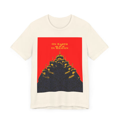 The Church: On Earth As It Is In Heaven | Lord's Prayer | Ancient Russian Wooden Church Design | Orthodox Christian Cotton T-Shirt