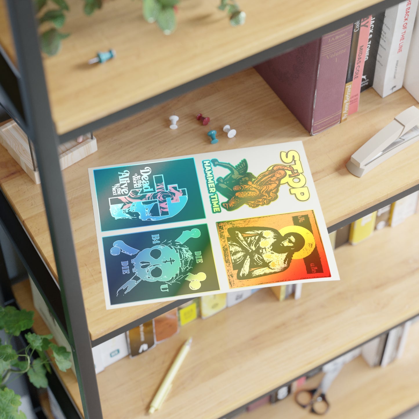 Random Mix No. 1 4x4 Sticker Sheet | Jesus Christ Iconographic | Dead to This World | St Marina | Die Before You Die | Orthodox Stickers