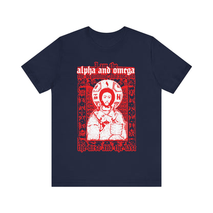 Christ Pantocrator IconoGraphik No. 2 (Alpha and Omega) | Orthodox Christian T-Shirt