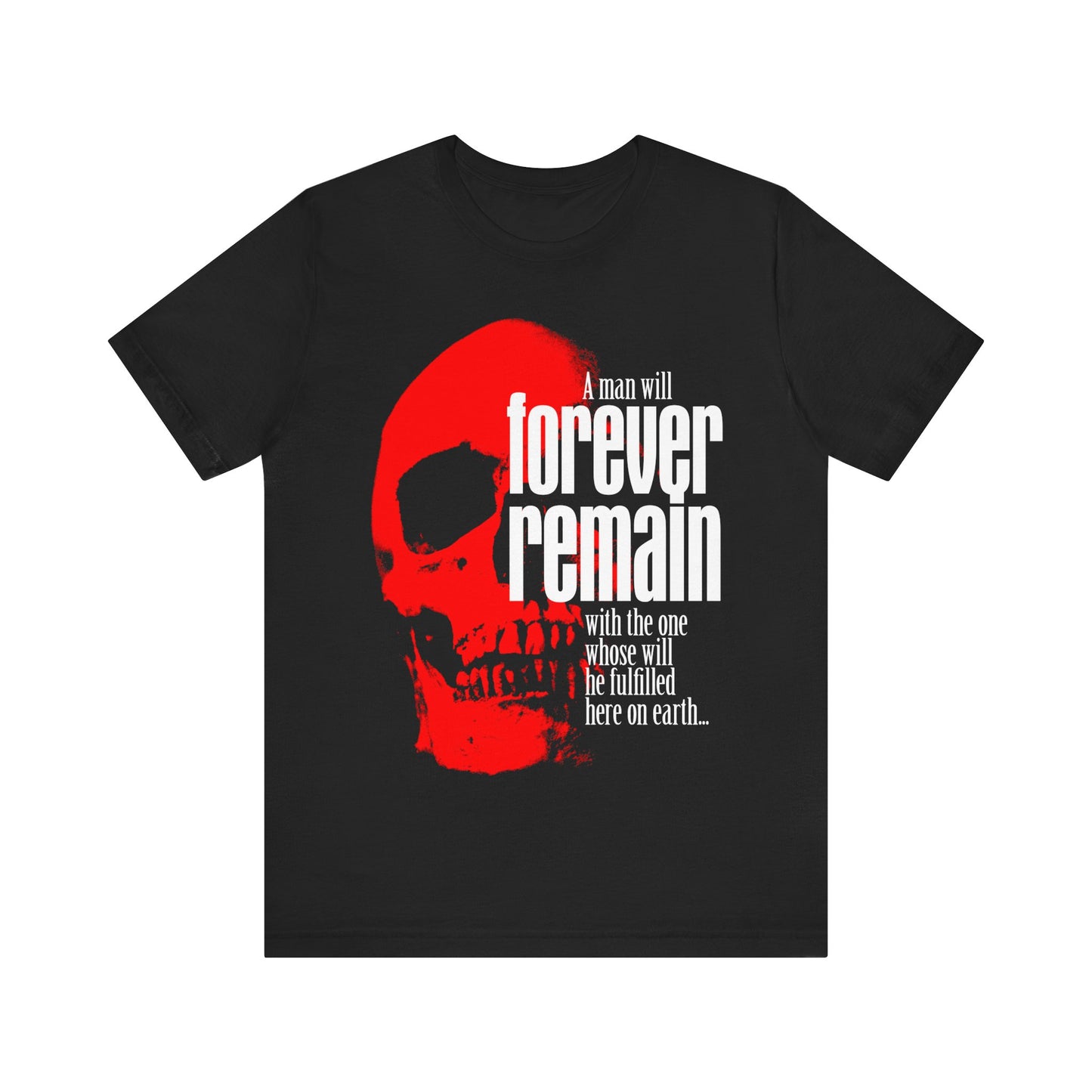 A Man Will Forever Remain with the One Whose Will He Fulfilled | Cannot Serve Two Masters | Red Skull | Orthodox Christian Cotton T-Shirt