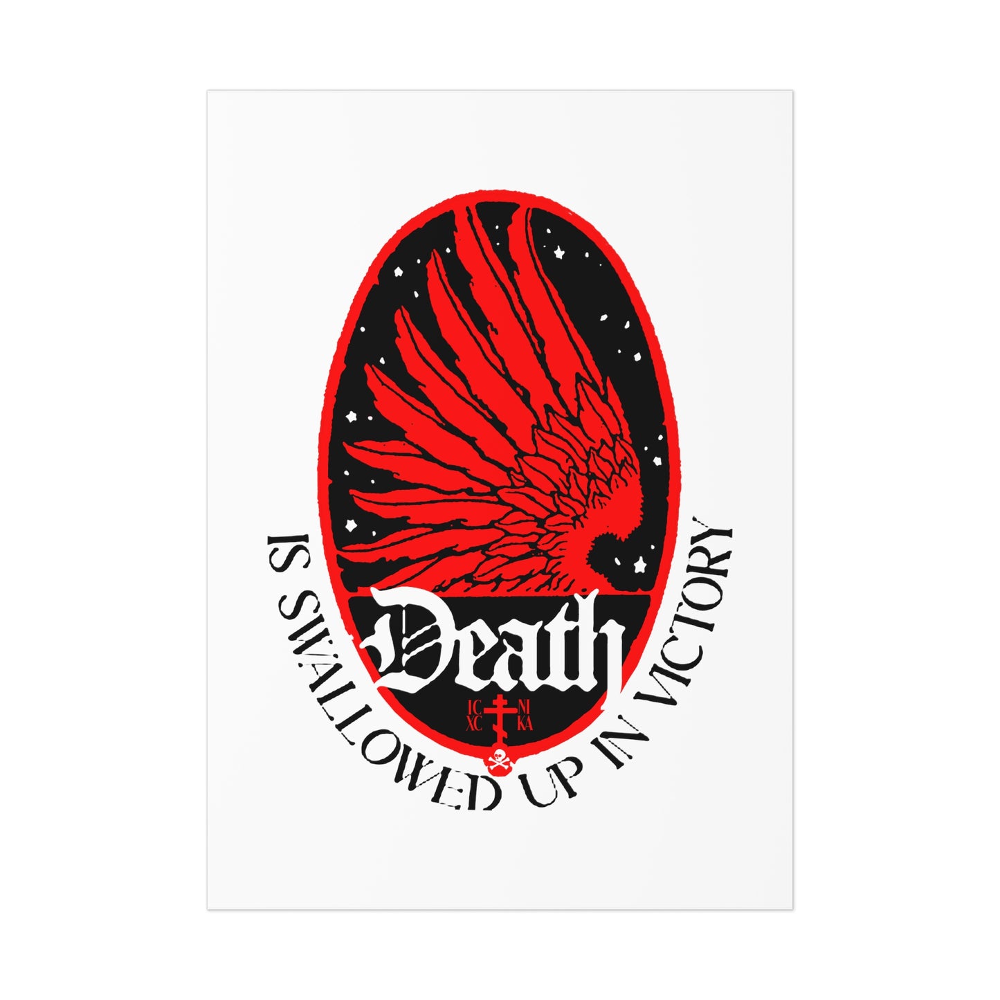 Death is Swallowed Up In Victory No. 3 (Dark Design) | Orthodox Christian Art Poster
