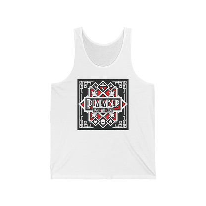 Remember You Will Die: Art Deco Design No.3 | Orthodox Christian Jersey Tank Top / Sleeveless Shirt