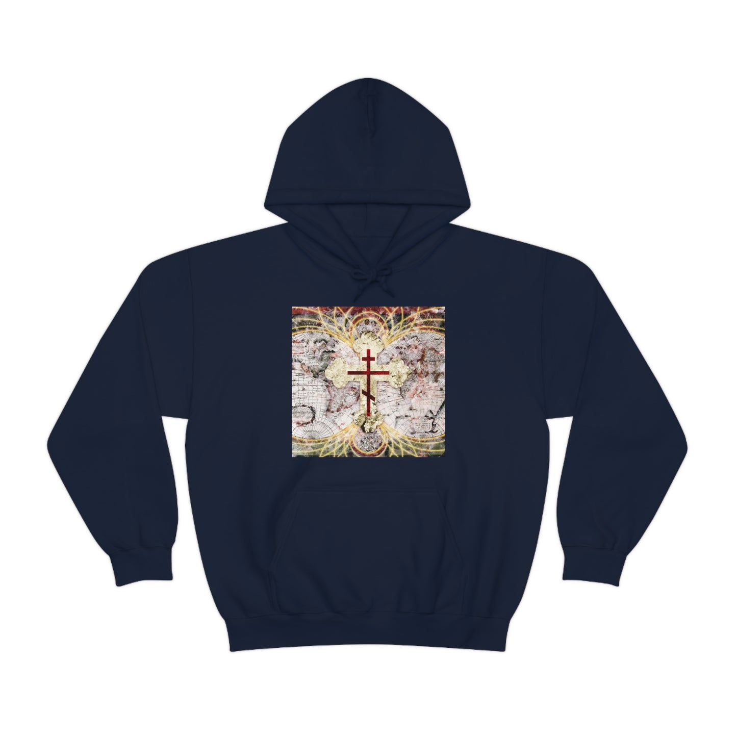 Art Cross: Magnetic Lines No. 1 | Orthodox Christian Hoodie / Hooded Sweatshirt