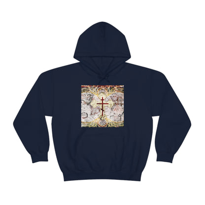 Art Cross: Magnetic Lines No. 1 | Orthodox Christian Hoodie / Hooded Sweatshirt