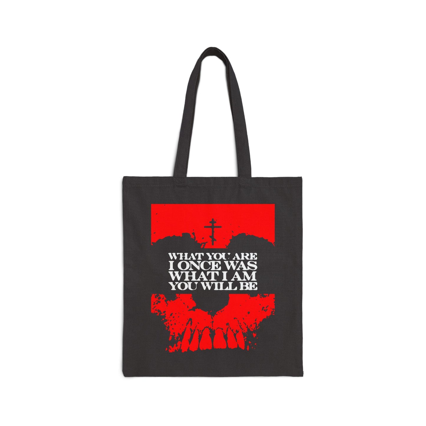 What You Are, I Once Was. What I Am, You Will Be | Memento Mori | Red Skull Remembrance of Death | Orthodox Christian Tote Bag