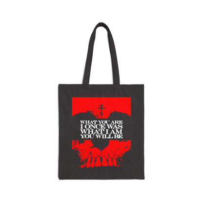 What You Are, I Once Was. What I Am, You Will Be | Memento Mori | Red Skull Remembrance of Death | Orthodox Christian Tote Bag