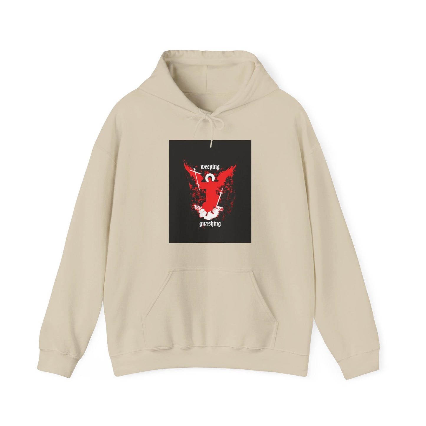 Weeping and Gnashing (Matthew 13:41, Apocalypse Angel IconoGraphic) No. 1 | Orthodox Christian Hoodie