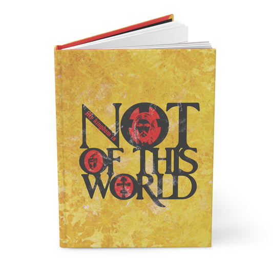 My Kingdom is Not of This World (John 18:36) | Bold Red, Yellow & Black Textured Design with Icon Motifs | Orthodox Christian Hardcover Journal