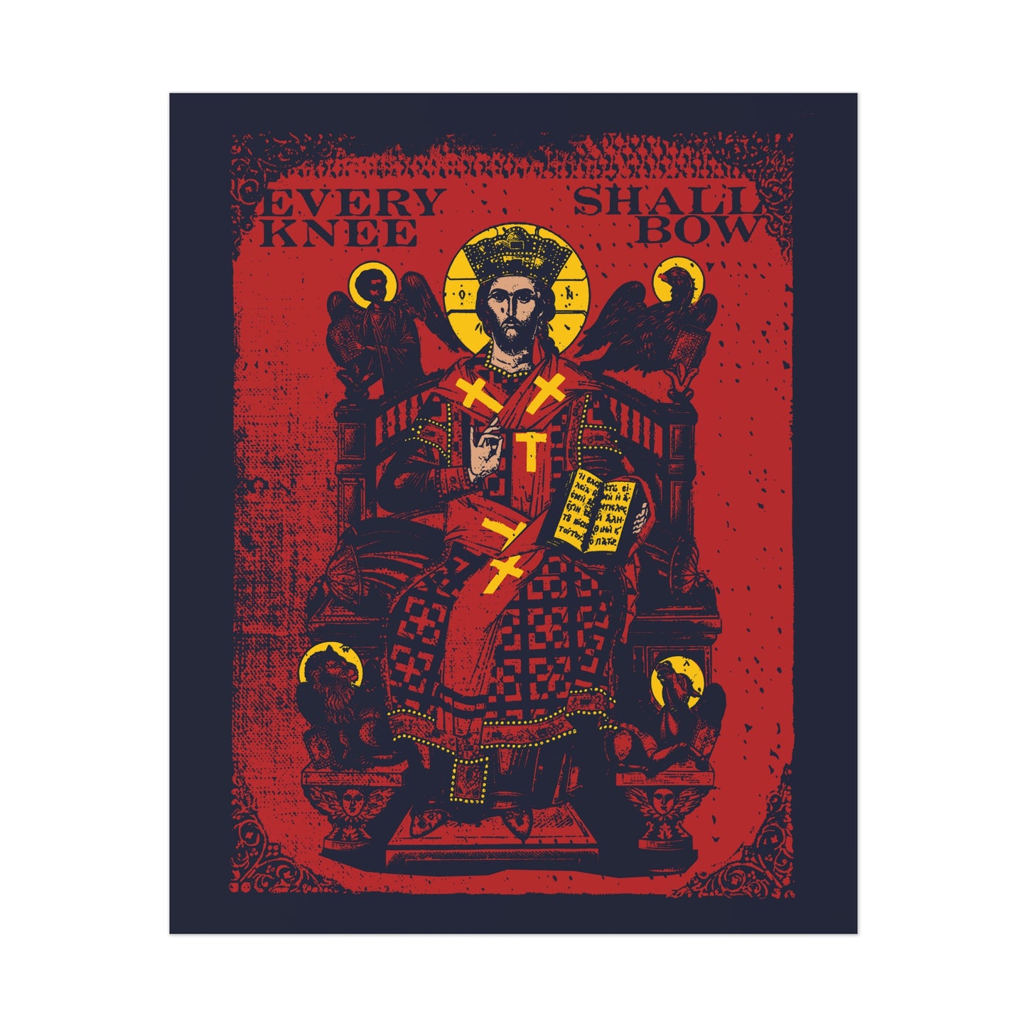 Every Knee Shall Bow (Jesus Christ IkonoGraphic) No. 1 | Orthodox Christian Art Poster