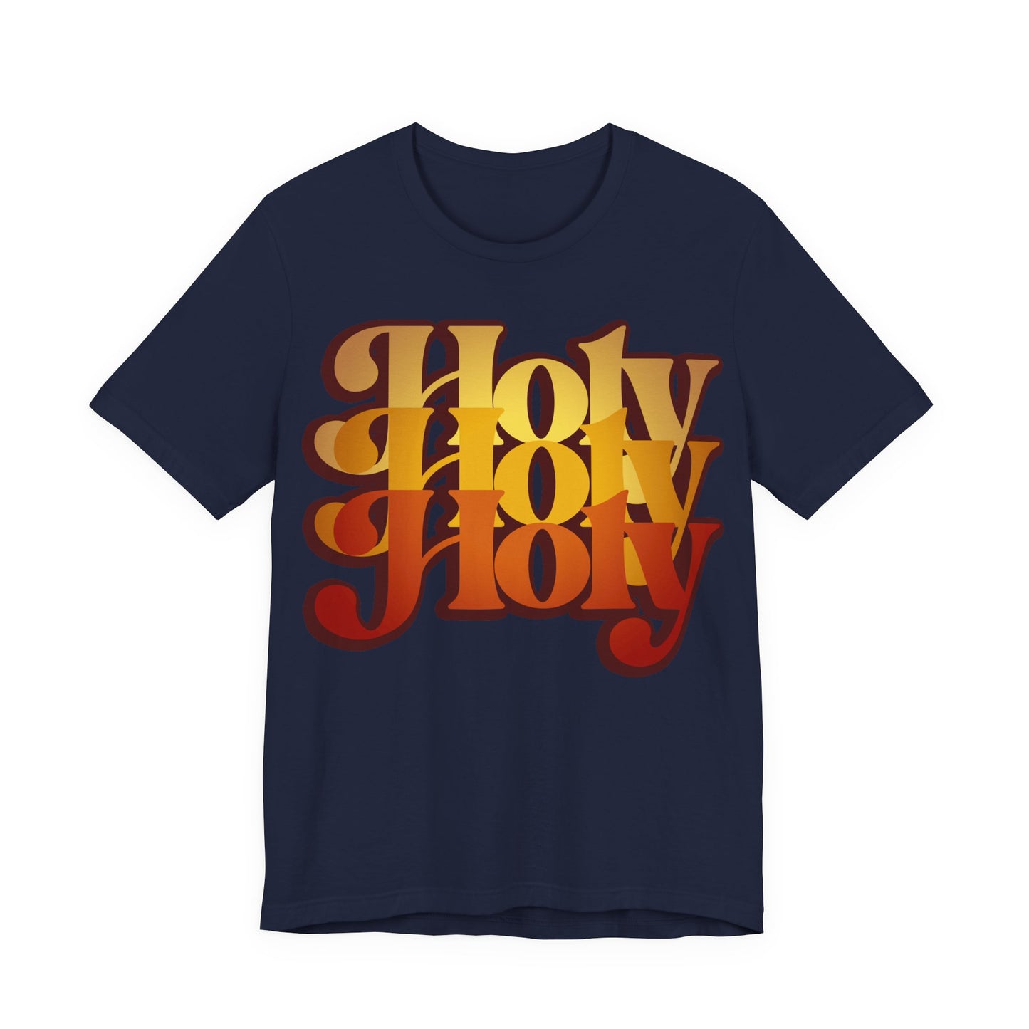 Holy Holy Holy Trisagion Liturgical Prayer 70s Style Orthodox T-Shirt | Orthodox Christian Cotton Unisex T-Shirt