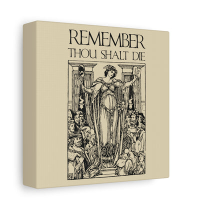 Remember You Will Die Shakespearean Design | Memento Mori | Classic Woodcut Illustration Aesthetic | Christian Wall Art