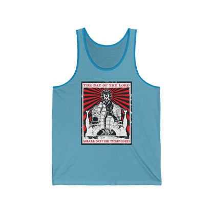 The Day of the Lord Shall Not Be Televised | Jesus Christ Enthroned Iconographic | Second Coming | Revelation | Orthodox Christian Jersey Tank Top