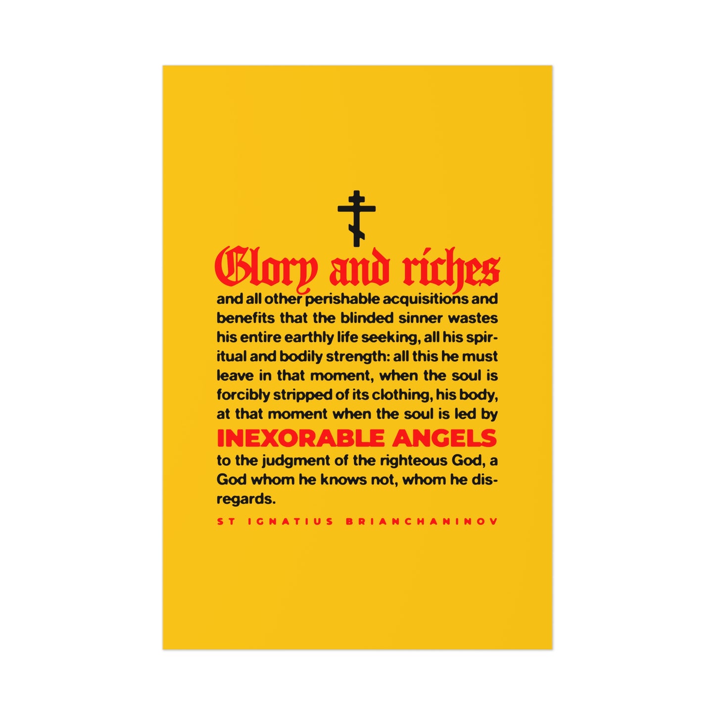 Inexorable Angels (St Ignatius Brianchaninov) No. 1 | Orthodox Christian Art Poster
