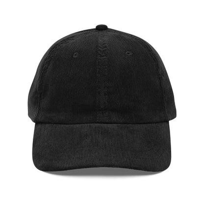 Black On Black Embroidered Orthodox Cross | Weapon of Unseen Warfare Which Makes Demons Tremble | Orthodox Christian Cotton Corduroy Cap