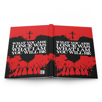 What You Are, I Once Was. What I Am, You Will Be | Memento Mori | Red Skull Remembrance of Death | Orthodox Christian Hardcover Journal