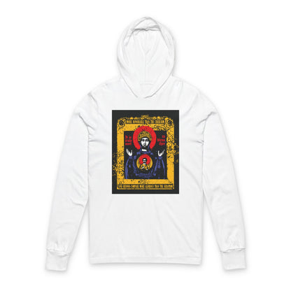 It is Truly Meet To Bless Thee Iconographic | Axion Estin Hymn to the Mother of God Theotokos | Orthodox Long Sleeve Hooded Shirt