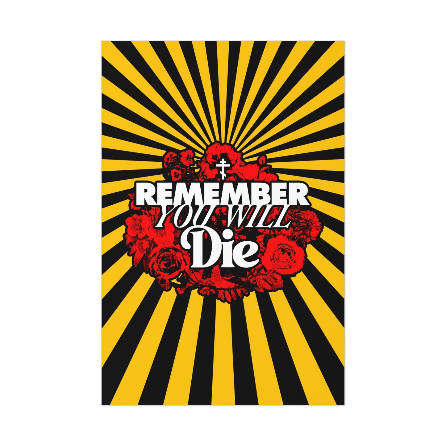 Remember You Will Die Floral Design No. 2 | Orthodox Christian Art Poster
