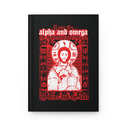 Christ Pantocrator IconoGraphik No. 2 (Alpha and Omega) | Orthodox Christian Accessory | Hardcover Journal