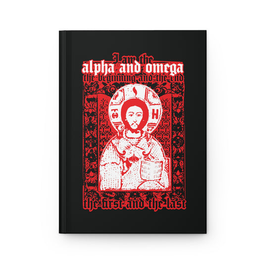 Christ Pantocrator IconoGraphik No. 2 (Alpha and Omega) | Orthodox Christian Accessory | Hardcover Journal