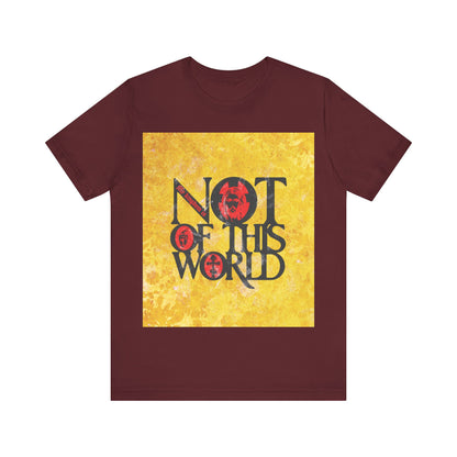 My Kingdom is Not of This World (John 18:36) | Bold Red, Yellow & Black Textured Design with Icon Motifs | Orthodox Christian T-Shirt